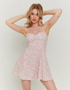 Tally Weijl Pink Vichy Mini Dress Pink/White front view