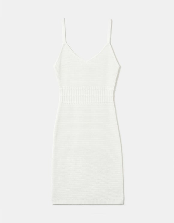 White crochet dress front ghost view.