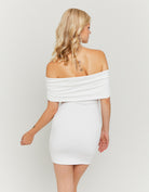 Tally Weijl White Off-Shoulder Mini Dress WHITE back view