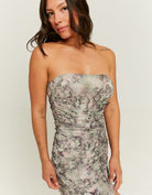 Tally Weijl Snake Skin Mesh Mini Dress With Ruffles multi detail view