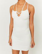 Tally Weijl White Mini Dress White model front view