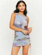 Tally Weijl Mesh Mini Dress Floral front view