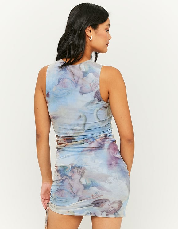 Tally Weijl Mesh Mini Dress Floral model front view