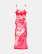 Tally Weijl Tulle Floral Midi Dress Pink/White back view