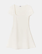 Tally Weijl White Basic Mini Dress WHITE back view