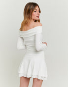 Tally Weijl White Off-Shoulder Mini Dress WHITE detail view