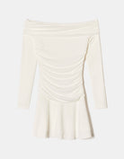 Tally Weijl White Off-Shoulder Mini Dress WHITE back view