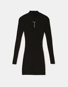 Tally Weijl Black Rhinestone Cut-Out Knit Mini Dress BLACK side view
