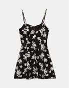 Tally Weijl Floral Black/White Mini Dress Black front view