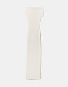 Tally Weijl Knit Maxi Dress with Off Shoulder Detail White back view