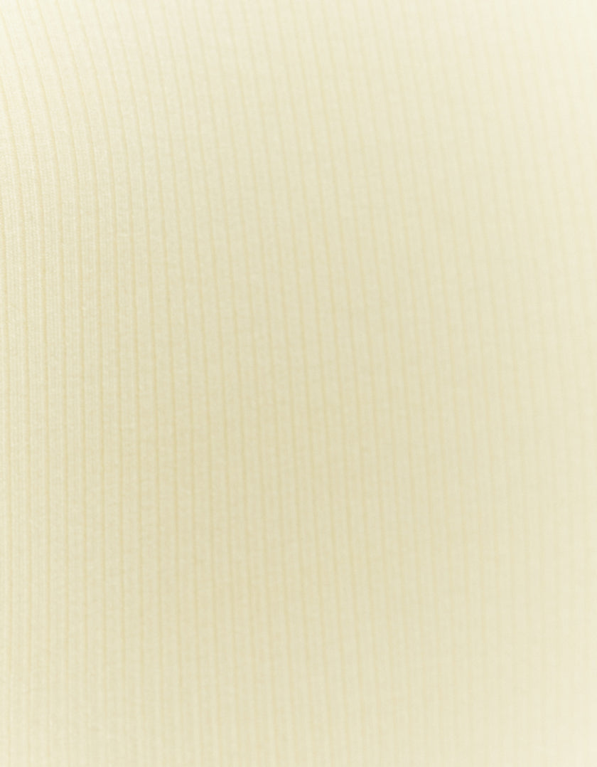 Tally Weijl Yellow Basic Midi Dress With Side Slit Yellow model back view