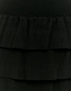 Tally Weijl Black Knitted Mini Dress With Ruffles Black side view