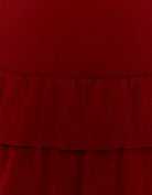 Tally Weijl Red Knitted Mini Dress With Ruffles RED flat front view