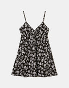 Tally Weijl Black Strappy Floral Mini Dress BLACK model front view