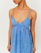 Tally Weijl Blue Strappy Floral Mini Dress Multi Colour back view