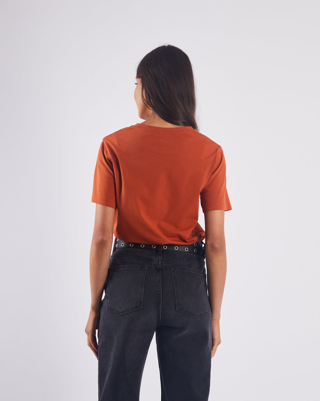 Ladies Sharon T-Shirt - Cinnamon Orange-Back View