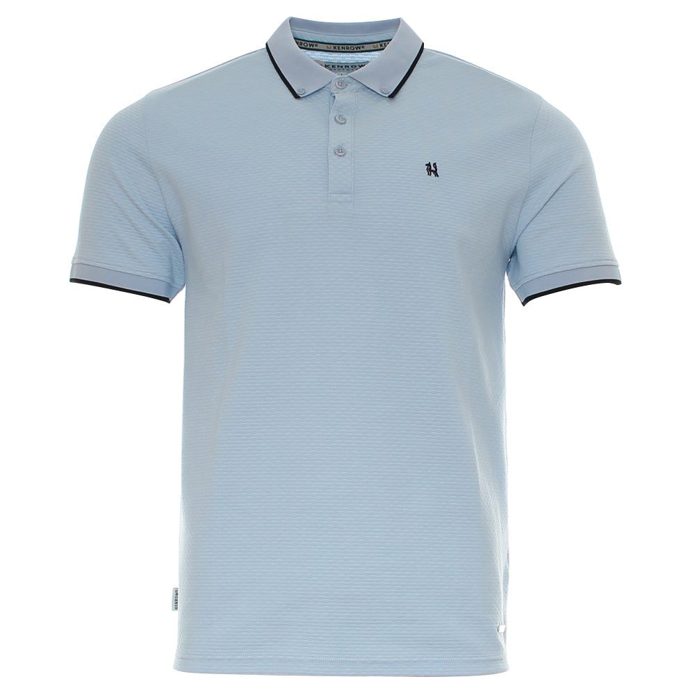 Kenrow Shay sky polo shirt, front view