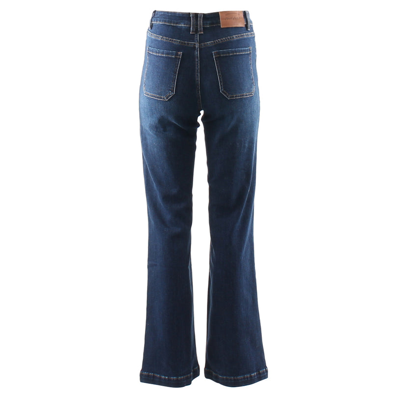 Blue jeans on a white background