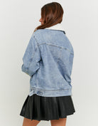 Tally Weijl Denim Jacket With Shearling Details BLUE side view