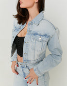 Tally Weijl Blue Short Denim Jacket BLUE detail view