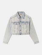 Tally Weijl Blue Short Denim Jacket BLUE back view