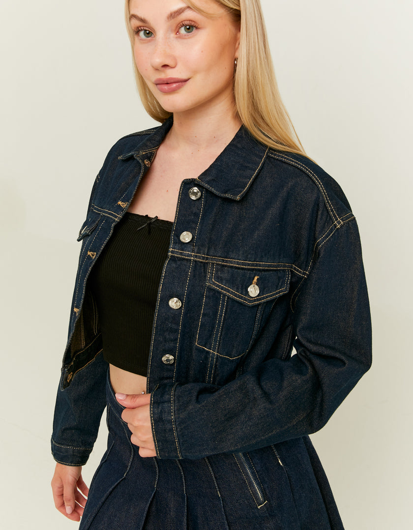 Dark Blue Denim Jacket BLUE S