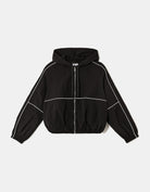 Tally Weijl Black Loose Fit Zip Up Jacket Black back view