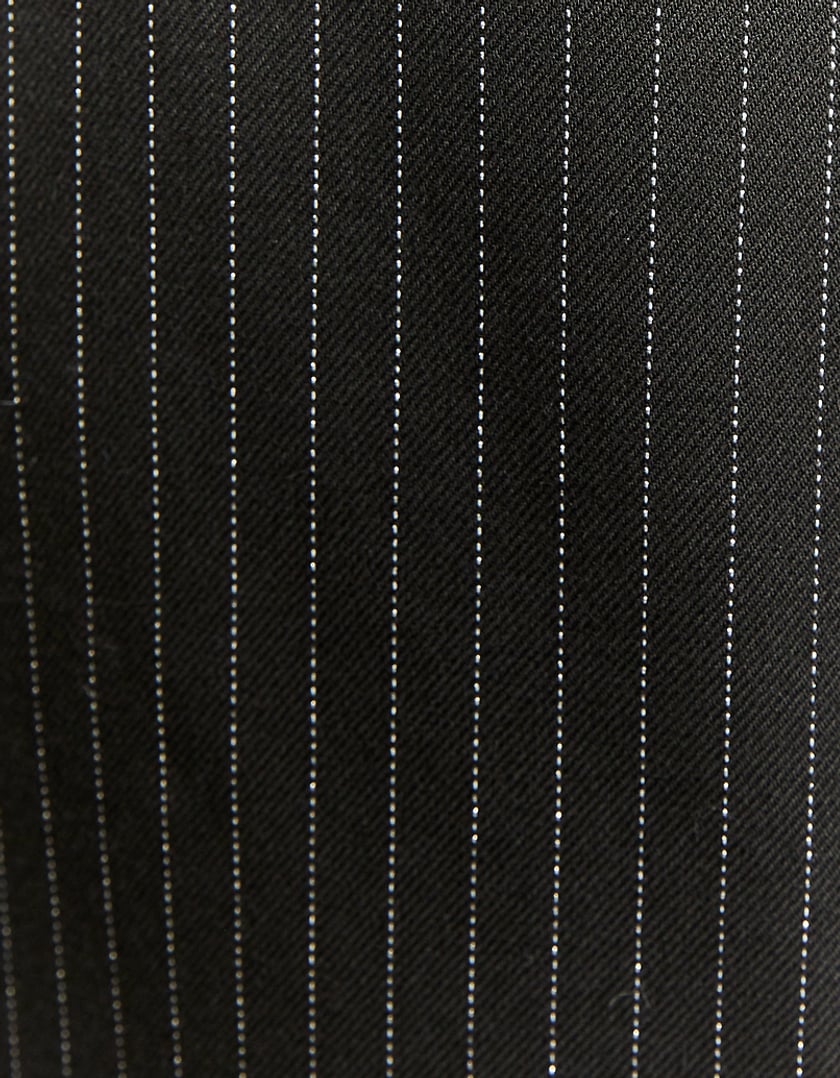 Ladies Black Blazer With Glitter Stripe-Close Up View