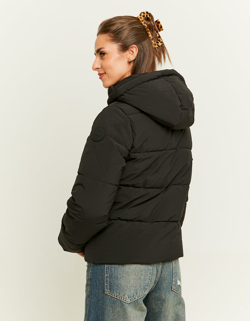 Ladies Black Padded Jacket-Back View