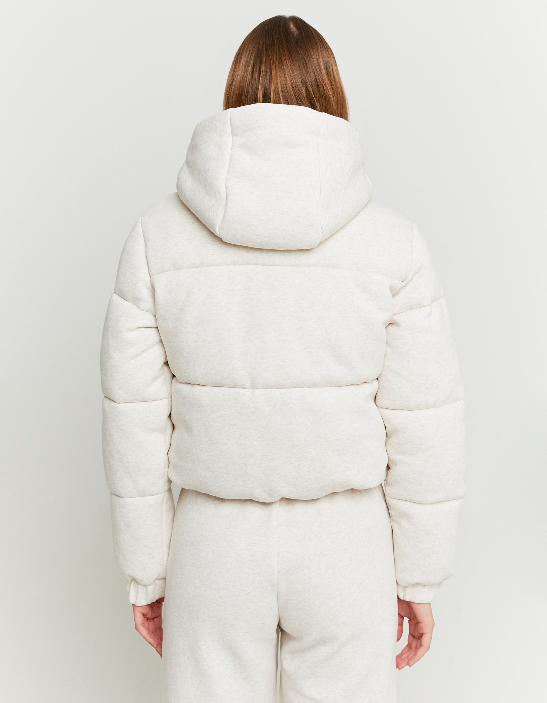 Ladies White Padded Jacket-Back View