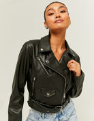 Tally Weijl Black Biker Jacket BLACK back view
