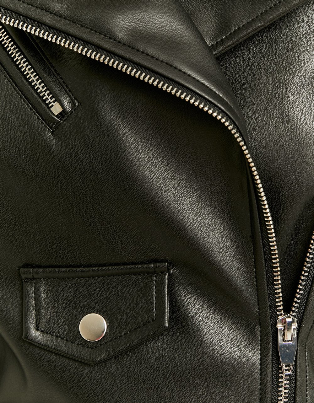 Tally Weijl Black Biker Jacket BLACK flat front view
