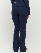 Tally Weijl Basic Blue Cotton Trousers Blue back view