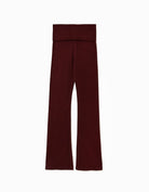 Tally Weijl Basic Burgundy Cotton Trousers Burgundy side view