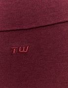 Tally Weijl Basic Burgundy Cotton Trousers Burgundy back view