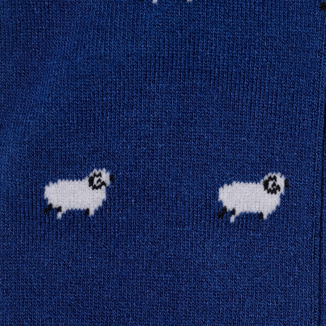 Swole Panda Navy Sheep Bamboo Socks Navy back view