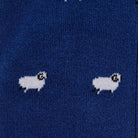 Swole Panda Navy Sheep Bamboo Socks Navy back view
