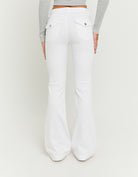 Tally Weijl White Mid-Waist Bootcut Flare Jeans WHITE side view