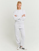Tally Weijl Grey Regular Jogger Grey model front view