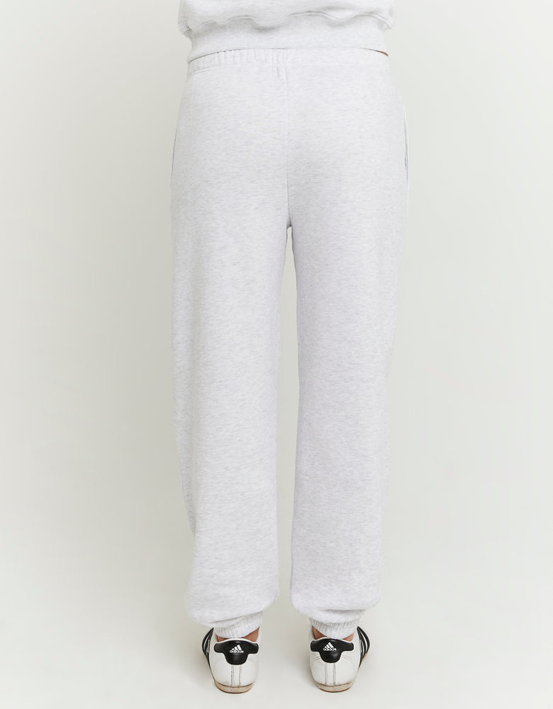 Ladies Grey Regular Jogger-Model Back View