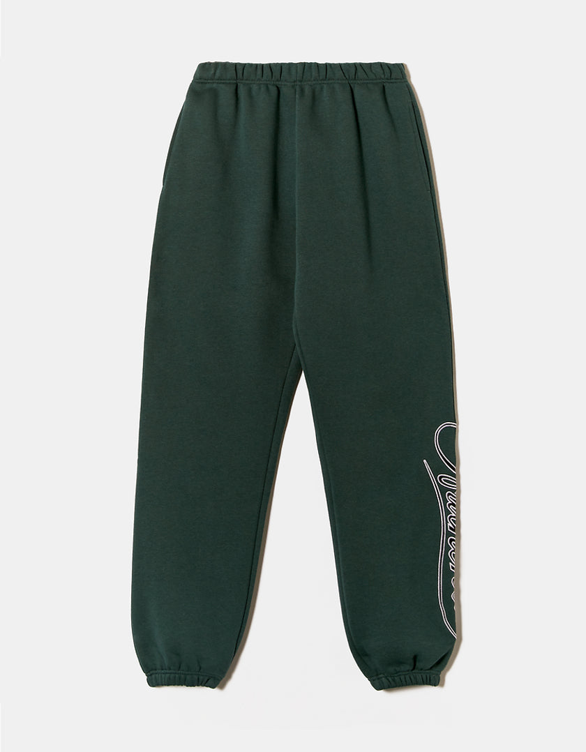 Ladies Loose Green Joggers-Front View