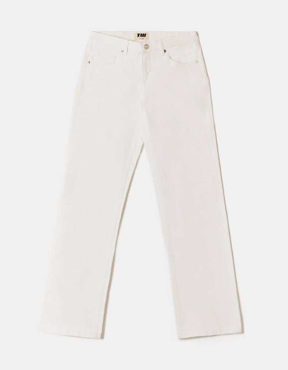 Tally Weijl White Straight Leg Trouser White back view