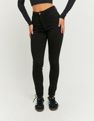 Tally Weijl Black Skinny Jeans BLACK front view