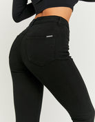 Tally Weijl Black Skinny Jeans BLACK model front view