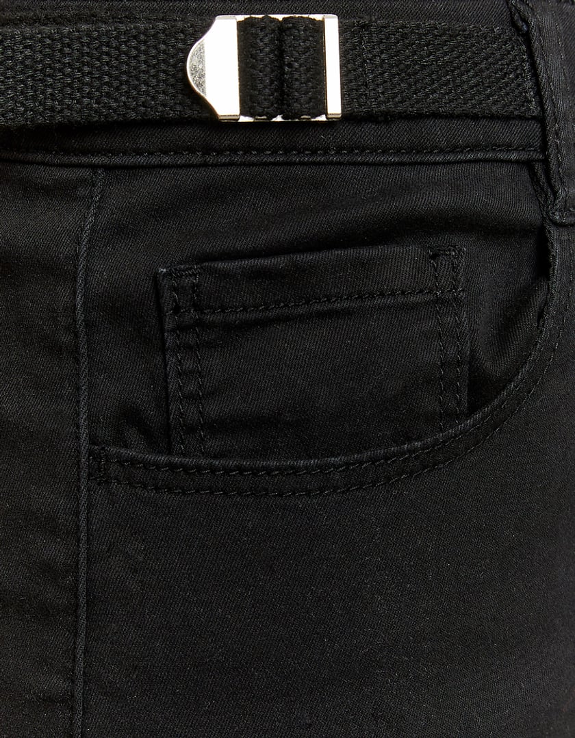 Tally Weijl Black High Waist Wide Leg Trousers BLACK flat front view
