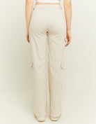 Tally Weijl Off White High Waist Wide Leg Trousers WHITE view 11