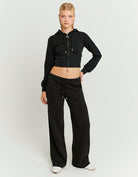 Tally Weijl Black Joggers Black model front view