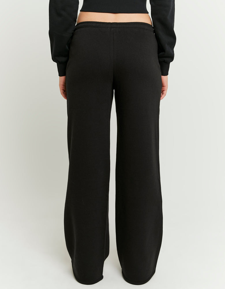 Ladies Black Joggers-Model Back View