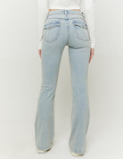 Tally Weijl Mid Waist Blue Bootcut Jeans Blue detail view