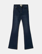 Tally Weijl Mid Waist Bootcut Jeans - Dark Blue Blue side view